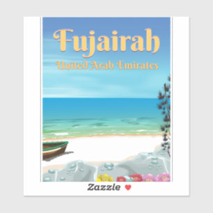 Fujairah United Arab Emirates strand poster Sticker
