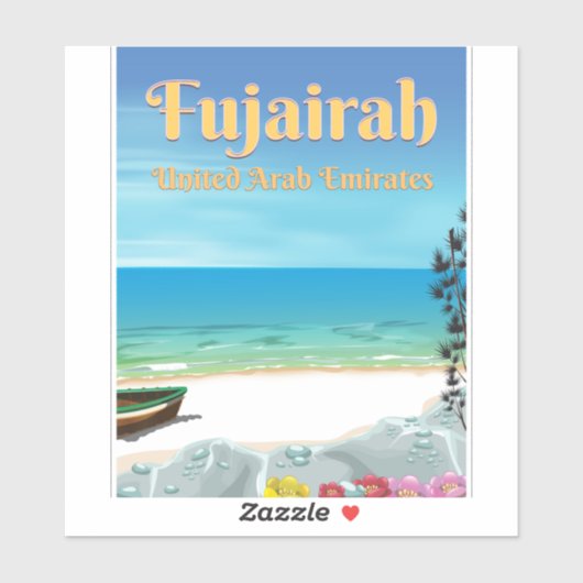 Fujairah United Arab Emirates strand poster Sticker (Vel)