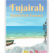 Fujairah United Arab Emirates strand poster Sticker (Voorkant)