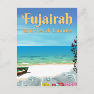 Fujairah Verenigde Arabische Emiraten strandposter Briefkaart