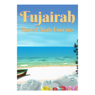 Fujairah Verenigde Arabische Emiraten strandposter Foto Afdruk