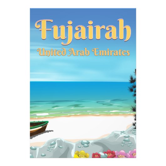 Fujairah Verenigde Arabische Emiraten strandposter Foto Afdruk (Voorkant)