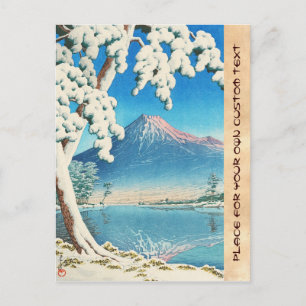 Fuji After Snow Hasui Kawase shin hanga scene Briefkaart