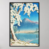 Fuji After Snow Hasui Kawase shin hanga scene Poster (Voorkant)