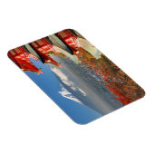 Fuji bekeken van achter Chureito Pagoda Magneet (Rechterzijde)