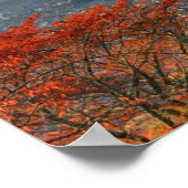 Fuji bekeken van achter Chureito Pagoda Poster (Hoek)