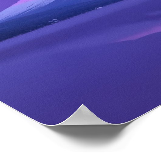 Fuji Below Moon Poster (Hoek)