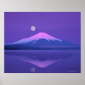 Fuji Below Moon Poster (Voorkant)
