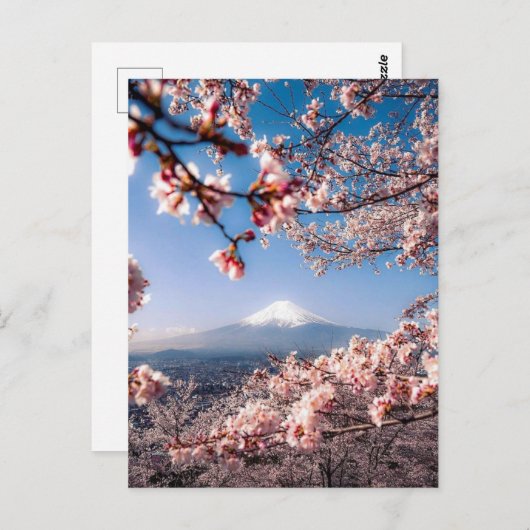 Fuji-berg Briefkaart (Voorkant / Achterkant)