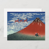 Fuji Bergen in Kerstmis,  Japanse kunst Briefkaart (Voorkant / Achterkant)