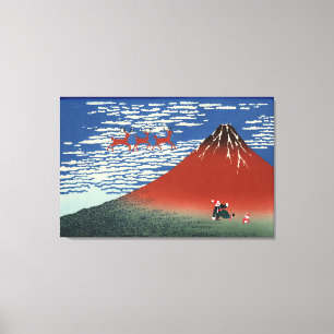 Fuji Bergen in Kerstmis,  Japanse kunst Canvas Afdruk