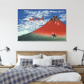 Fuji Bergen in Kerstmis,  Japanse kunst Canvas Afdruk (Insitu (Slaapkamer))