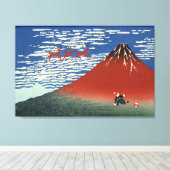 Fuji Bergen in Kerstmis,  Japanse kunst Canvas Afdruk (Insitu (Houten vloer))