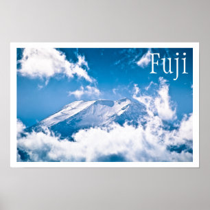 Fuji, Blue Sky, Clouds, Japan Poster