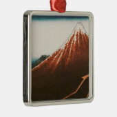 Fuji boven de bliksem' metalen ornament (Rechts)