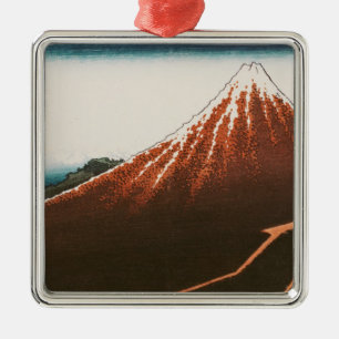 Fuji boven de bliksem' metalen ornament