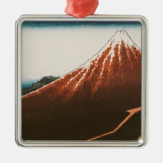 Fuji boven de bliksem' metalen ornament (Voorkant)