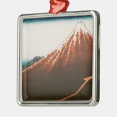 Fuji boven de bliksem' metalen ornament (Links)