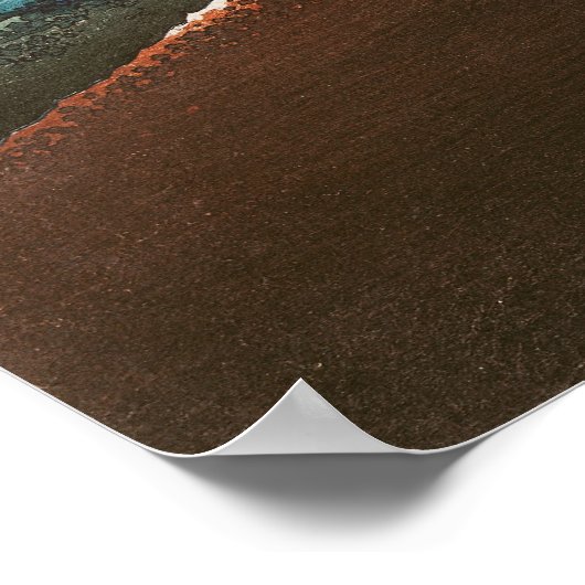 Fuji boven de bliksem' poster (Hoek)