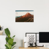 Fuji boven de bliksem' poster (Thuiskantoor)