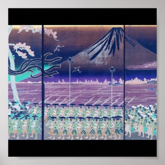 Fuji circa 1860's (met gewijzigde kleuren) poster (Voorkant)