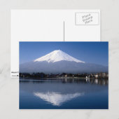 Fuji en reflectie in het meer van Kawaguchi, Japan Briefkaart (Voorkant / Achterkant)