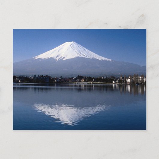 Fuji en reflectie in het meer van Kawaguchi, Japan Briefkaart (Voorkant)