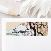 Fuji en Sakura: Label retouradres (Insitu)