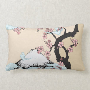 Fuji en Sakura: 	Polyester Lumbar Pillow 13 inch x Kussen