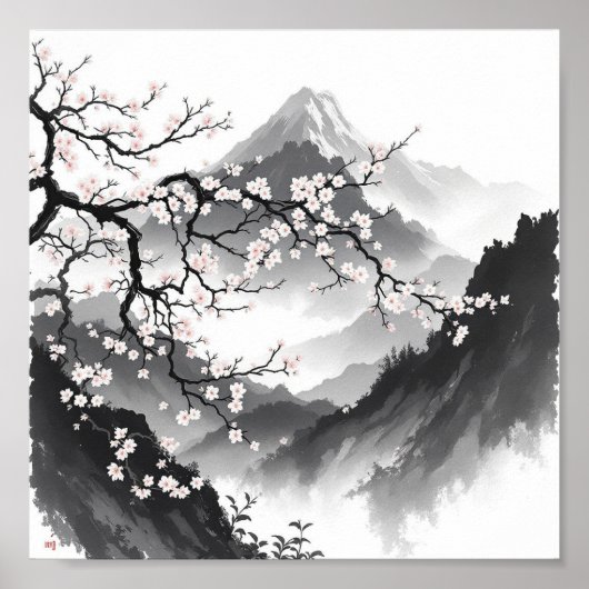 Fuji en Sakura Poster (Voorkant)