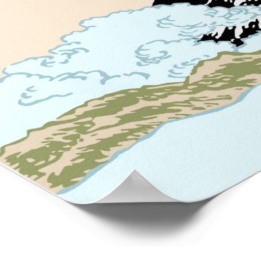 Fuji en Sakura Poster (Hoek)