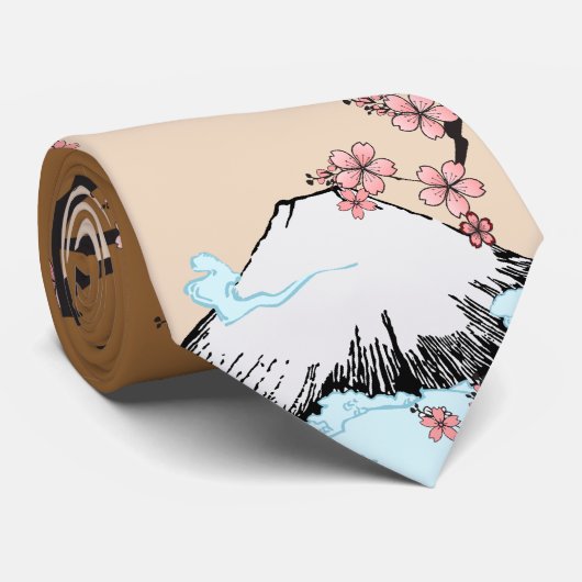 Fuji en Sakura Stropdas (Opgerold)