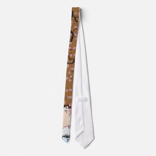 Fuji en Sakura Stropdas (Achterkant)