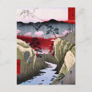 Fuji en vogels in Japan ongeveer 1800 jaar Briefkaart