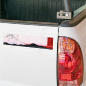 Fuji en vogels in Japan ongeveer 1800 jaar Bumpersticker (Op Truck)