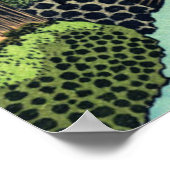 Fuji gezien door de Mannen Bridge in Fukagawa Poster (Hoek)