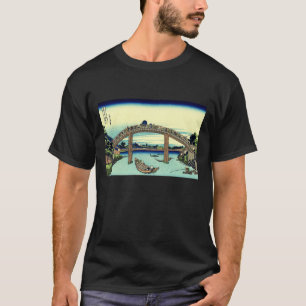 Fuji gezien door de Mannen Bridge in Fukagawa T-shirt