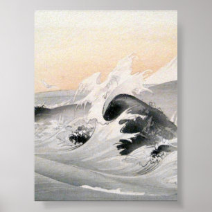 Fuji gezien vanuit het Zee (1903-1907) door Ogata  Poster