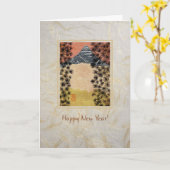 Fuji Happy Nieuwjaar Kaart (Gele Bloem)