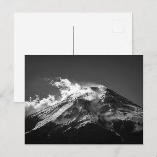 Fuji in zwart-wit briefkaart (Voorkant / Achterkant)