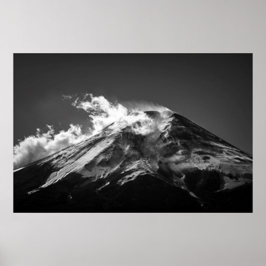 Fuji in zwart-wit poster (Voorkant)