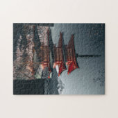 Fuji Japan Pagoda Cherry Blossom Legpuzzel (Horizontaal)