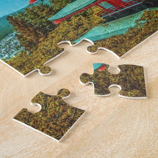Fuji Japan Pagoda Foto Legpuzzel (Zijkant)