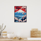 Fuji, Japan Reizen Poster (Keuken)