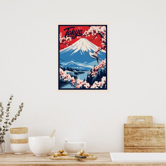  Fuji, Japan Reizen Poster (Keuken)