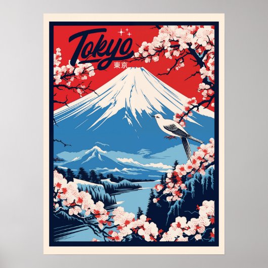 Fuji, Japan Reizen Poster (Voorkant)