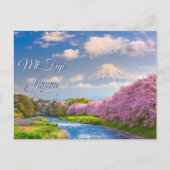 Fuji Japan River, Cherry Blossom Spring Briefkaart (Voorkant)