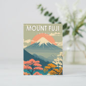 Fuji Japan Travel Art Briefkaart (Staand voorkant)