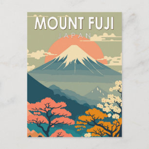 Fuji Japan Travel Art  Briefkaart
