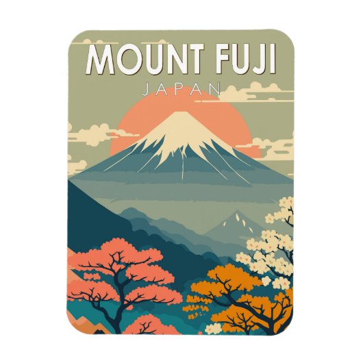 Fuji Japan Travel Art  Magneet (Verticaal)